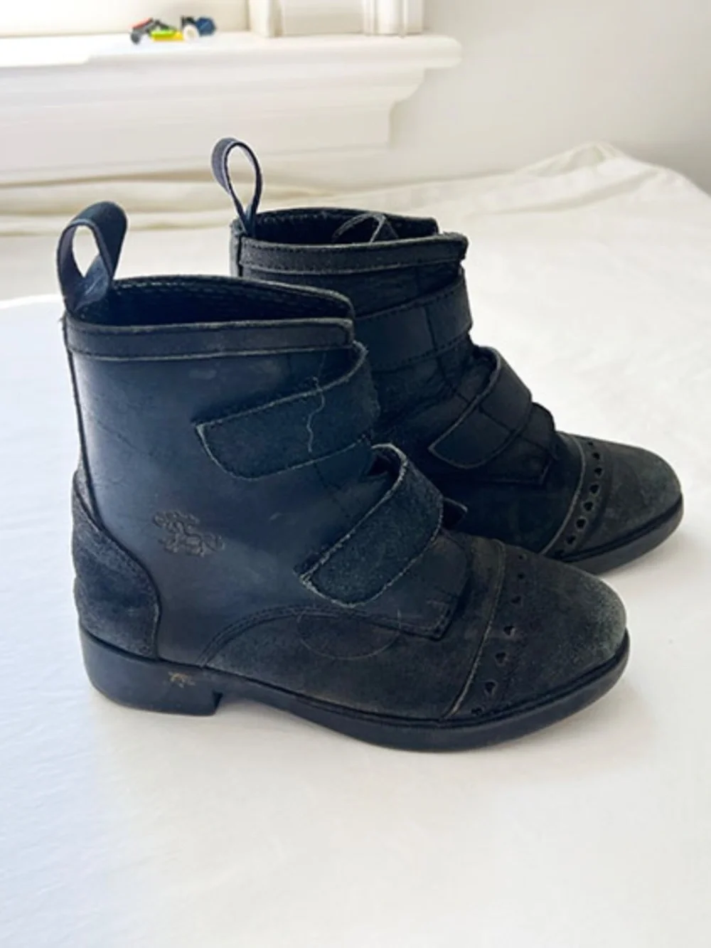 Belle & Bow Velcro Closure Paddock Boots, Little Kids Size
